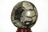 Polished Septarian Geode Sphere - Madagascar #215602-2